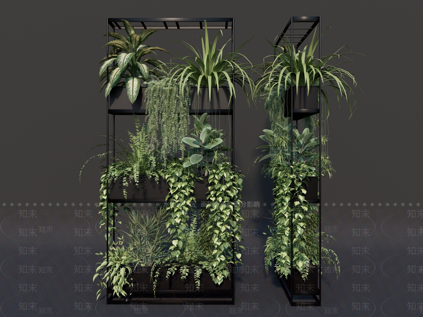 现代植物架3D模型下载【ID:1147617350】