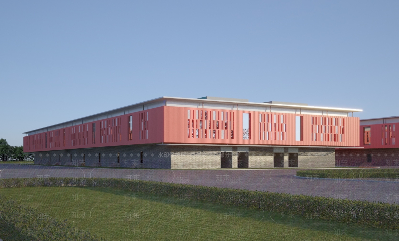 现代厂房仓库建筑3D模型下载【ID:1147617787】