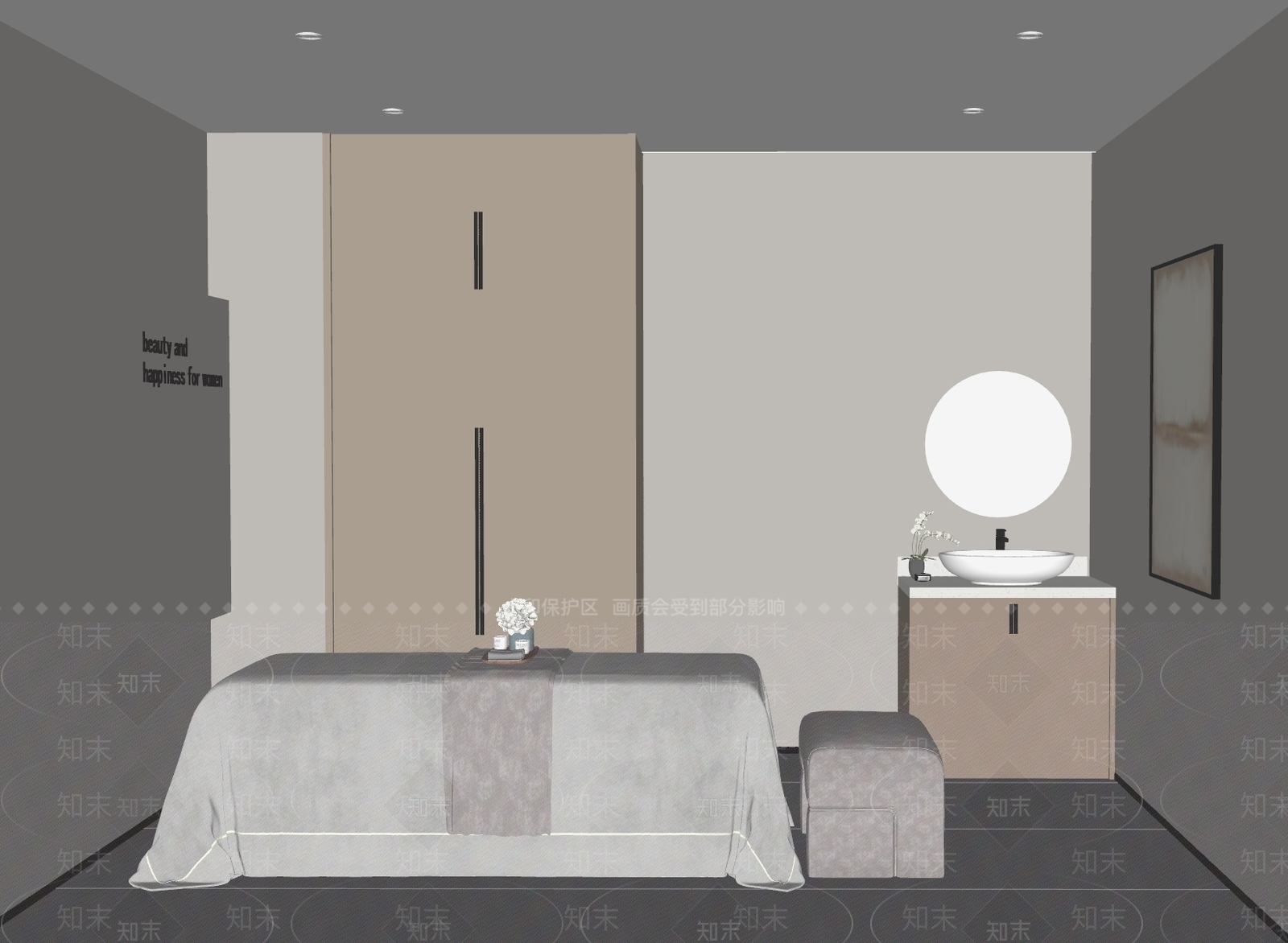现代美容spa包房SU模型下载【ID:1147618192】