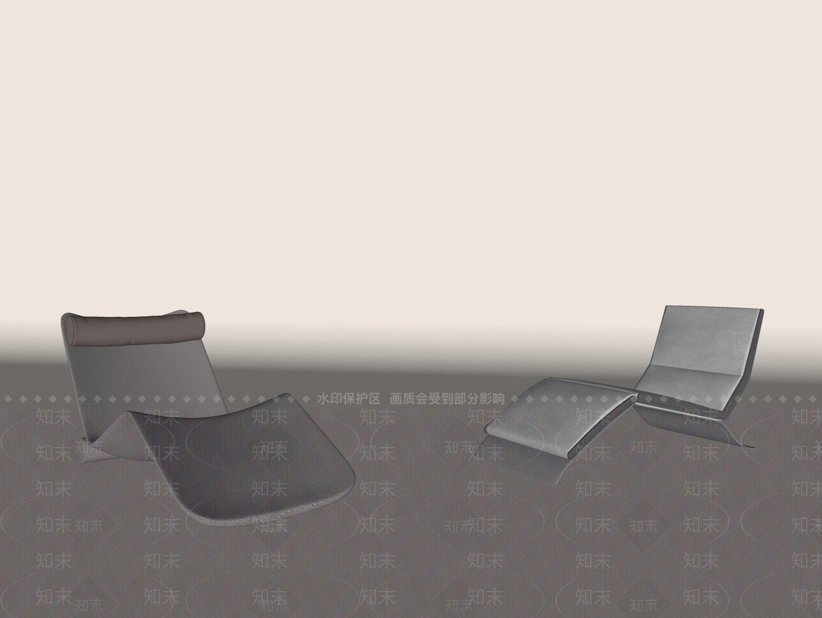 现代皮革躺椅SU模型下载【ID:1147620108】