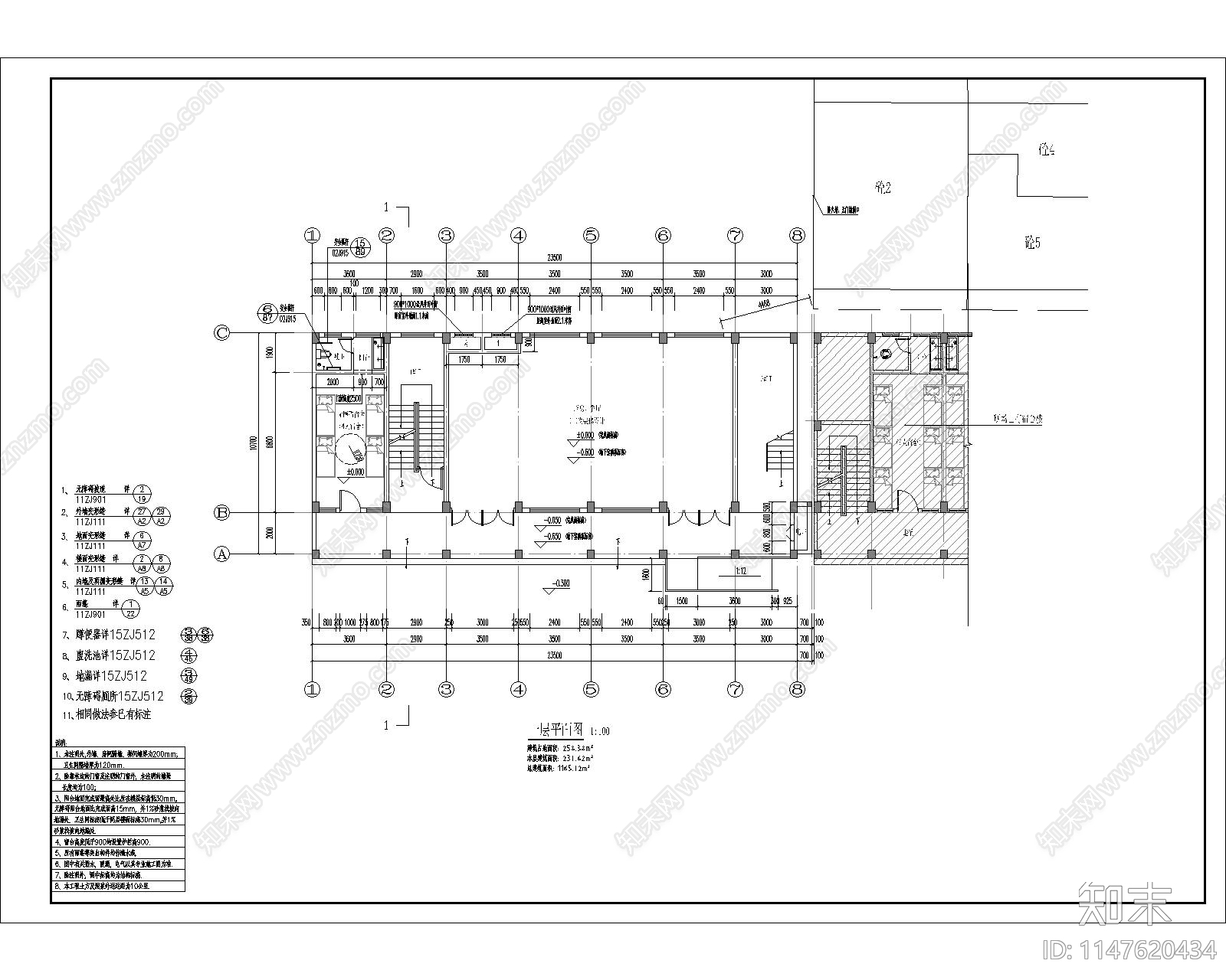 某中学新建首层学生饭堂及2cad施工图下载【ID:1147620434】