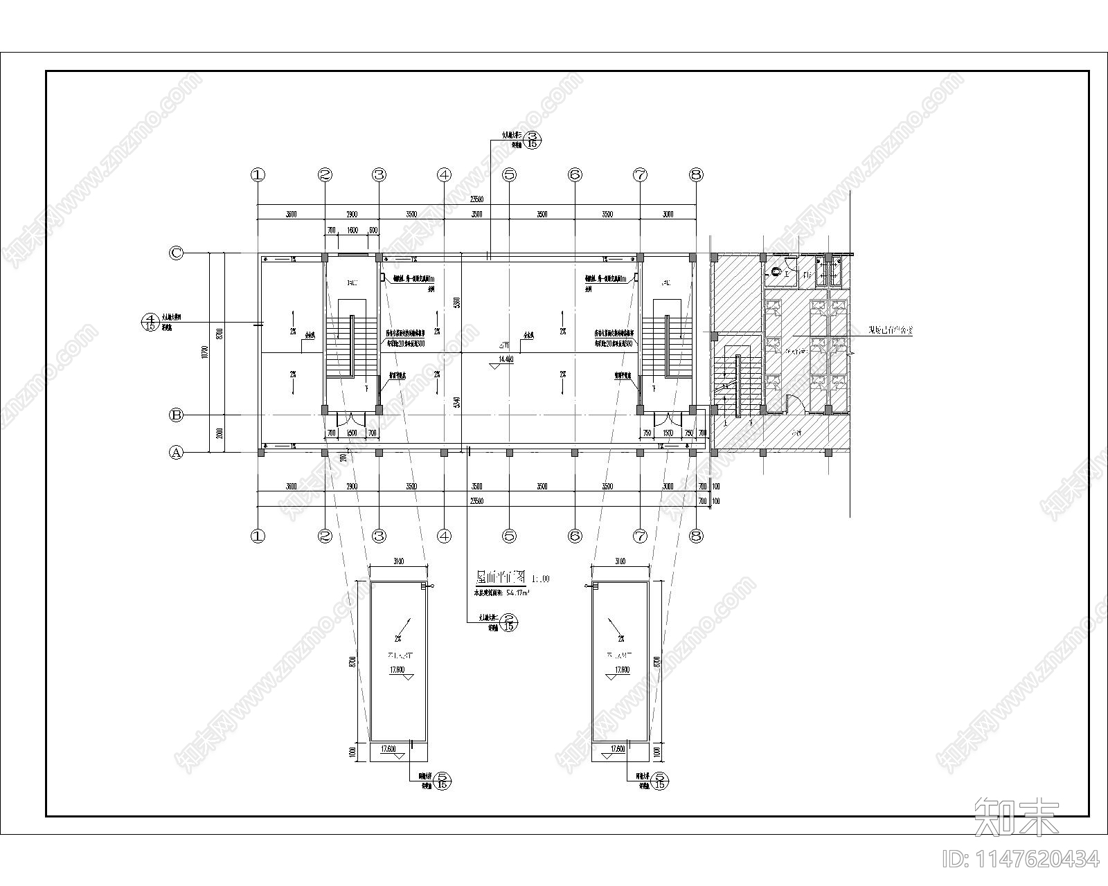 某中学新建首层学生饭堂及2cad施工图下载【ID:1147620434】