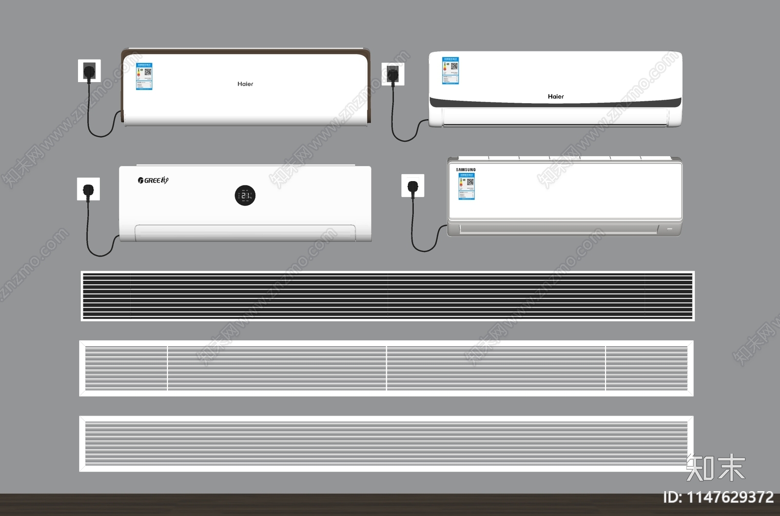 空调挂机SU模型下载【ID:1147629372】