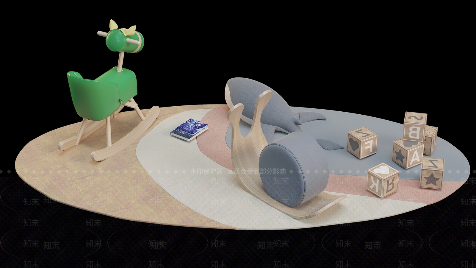 美陈儿童游乐休闲活动区3D模型下载【ID:1147631417】