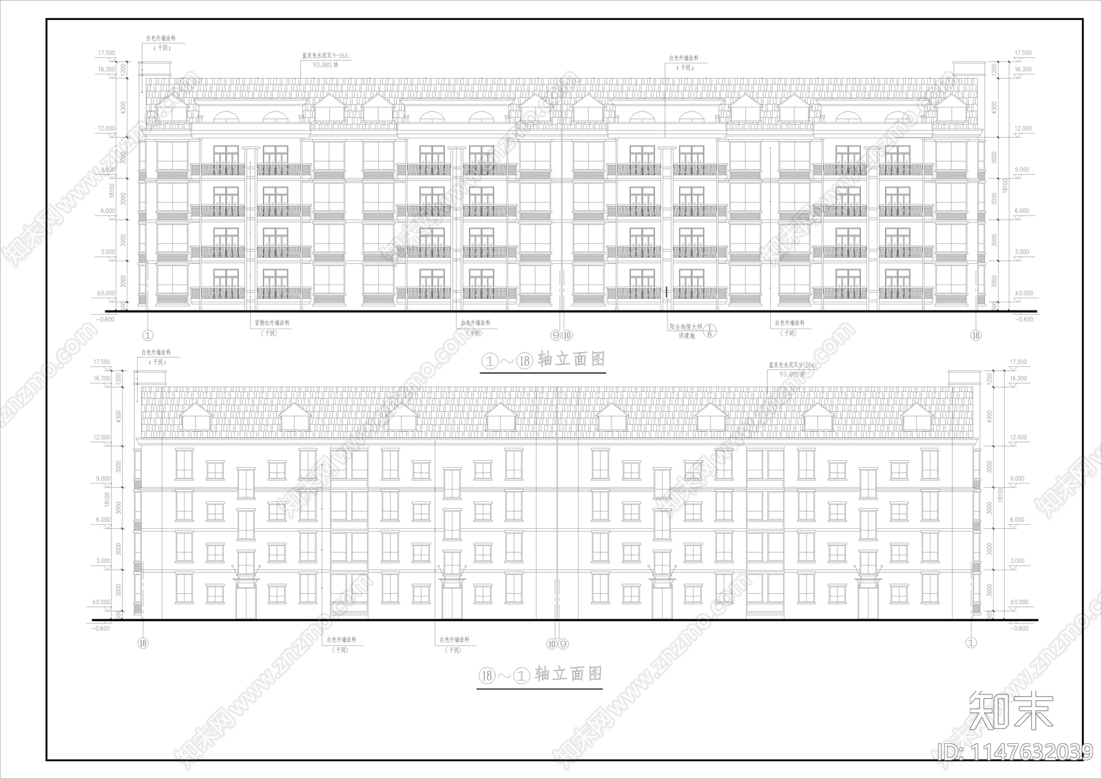 多层住宅建筑cad施工图下载【ID:1147632039】