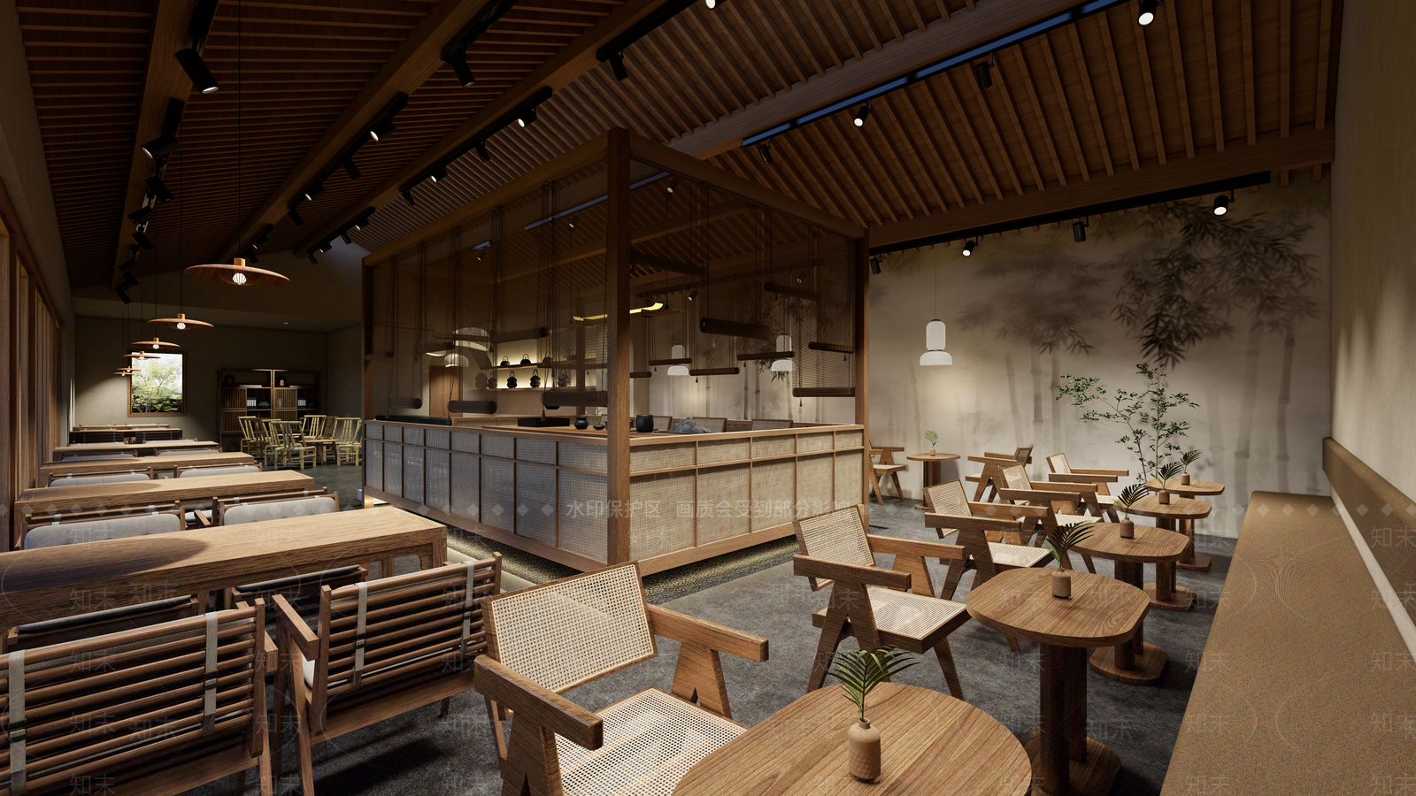 侘寂茶室SU模型下载【ID:1147634199】