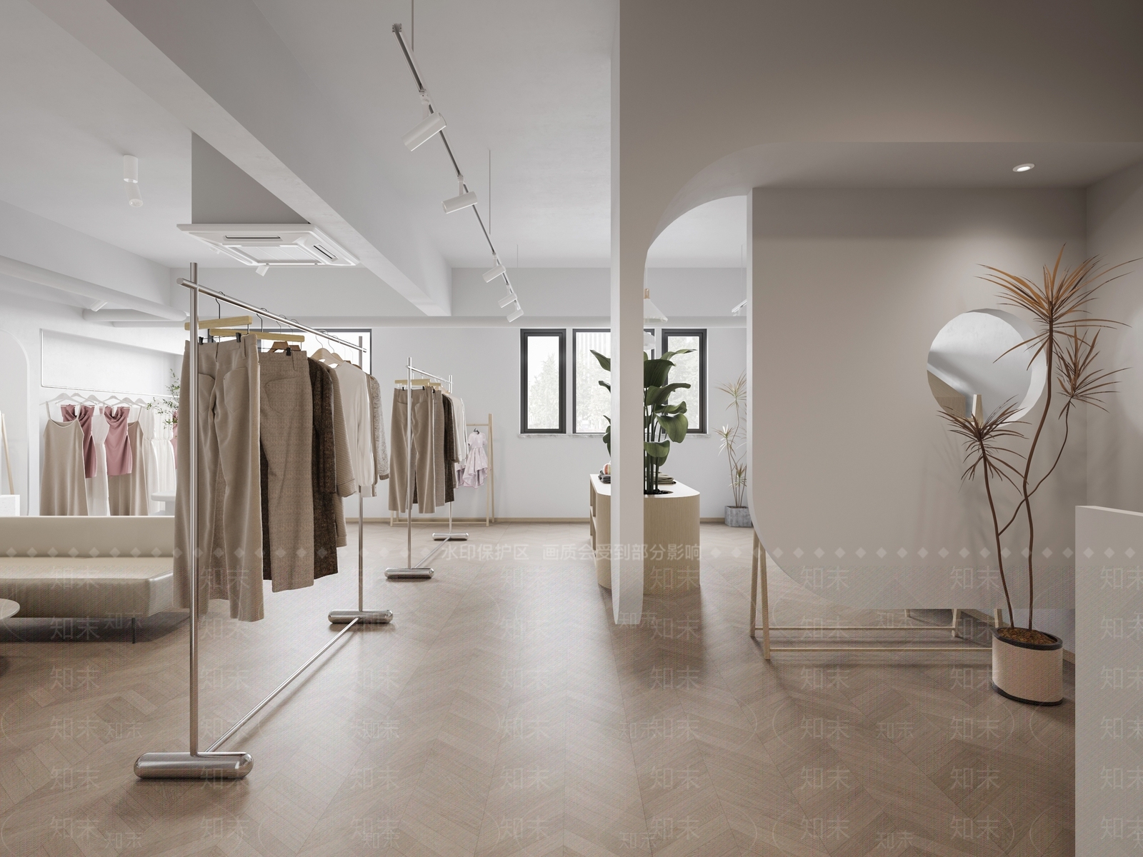现代服装店3D模型下载【ID:1147636684】