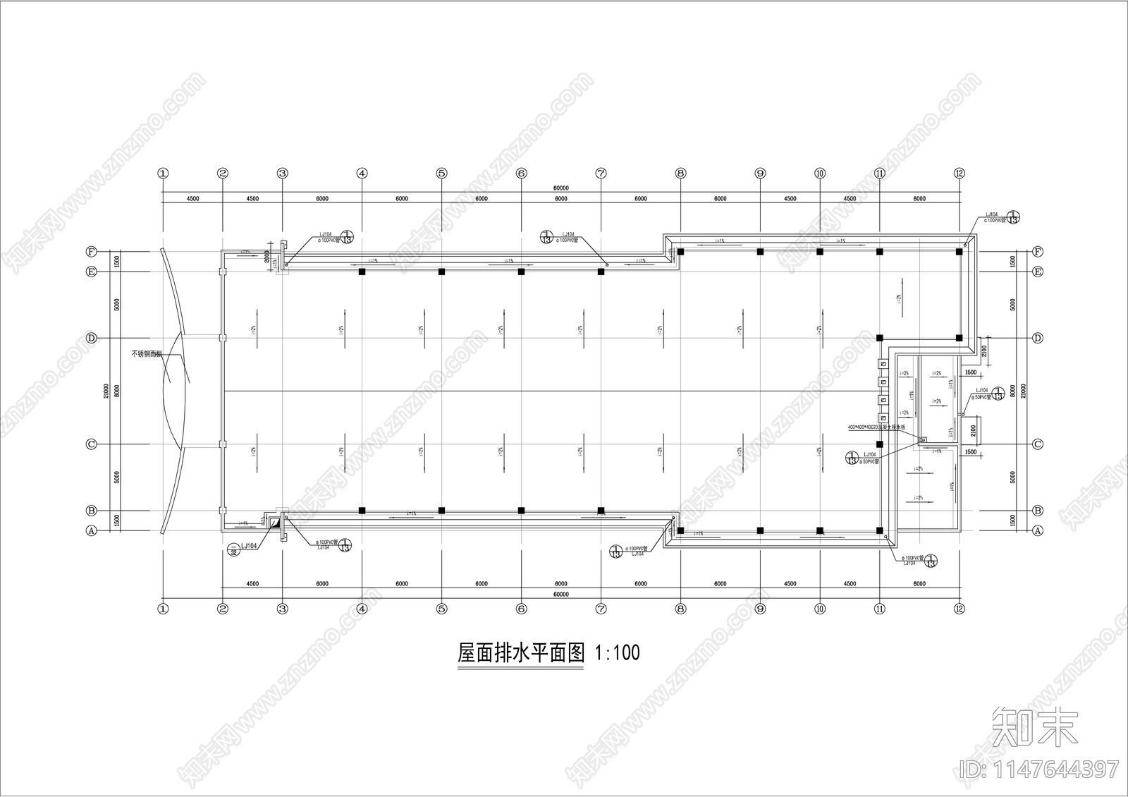 厂职工餐厅建建筑cad施工图下载【ID:1147644397】