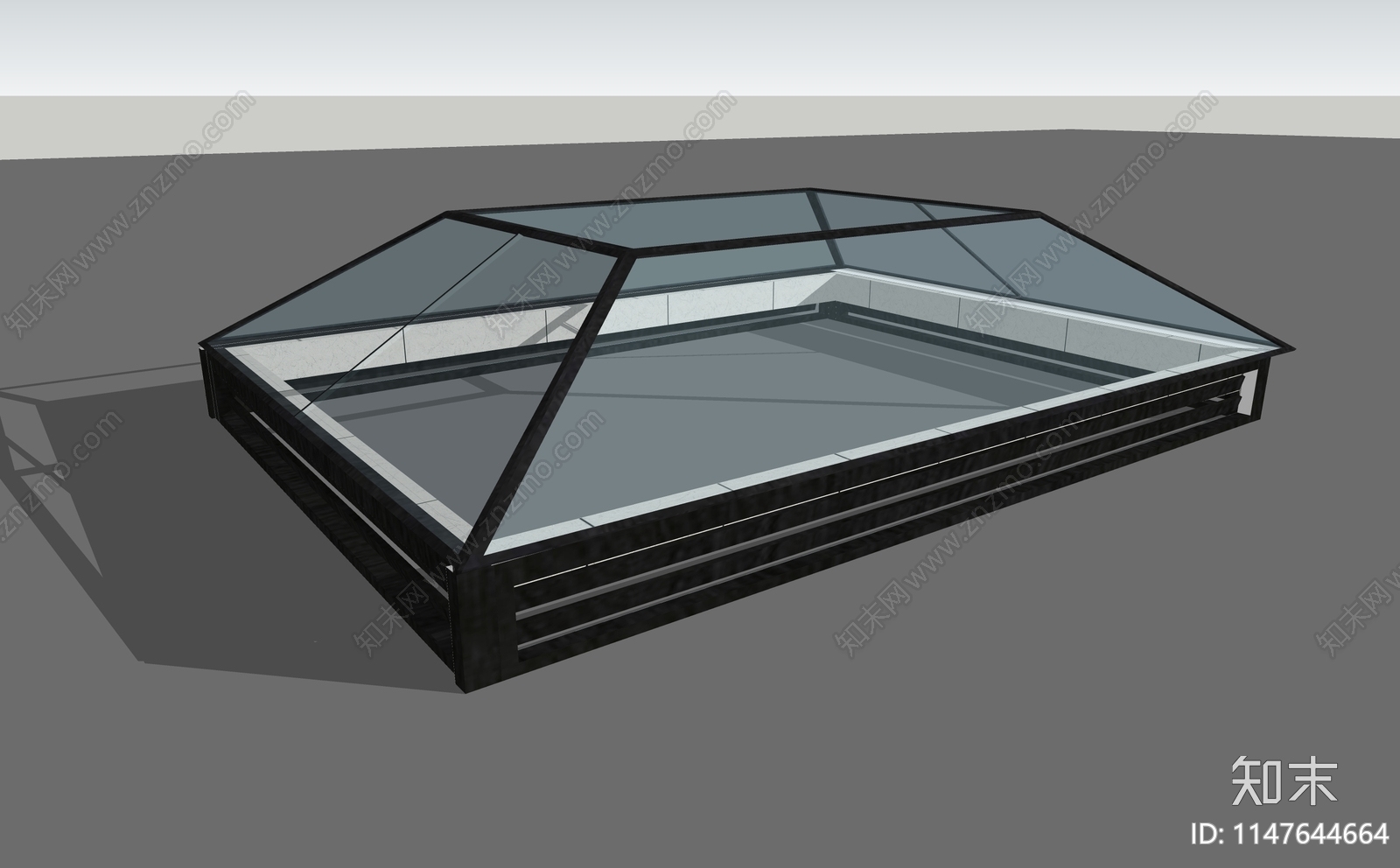 现代玻璃天窗SU模型下载【ID:1147644664】
