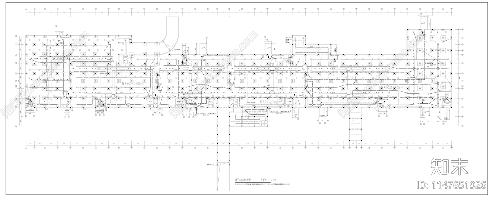 地下车库消防报警cad施工图下载【ID:1147651926】
