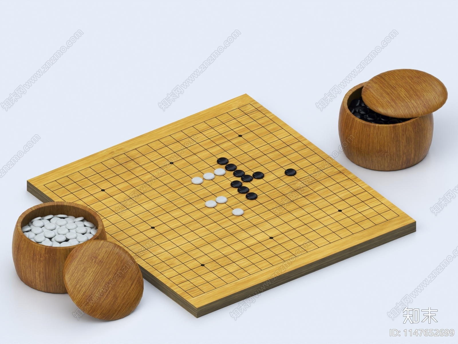 中式围棋3D模型下载【ID:1147652699】