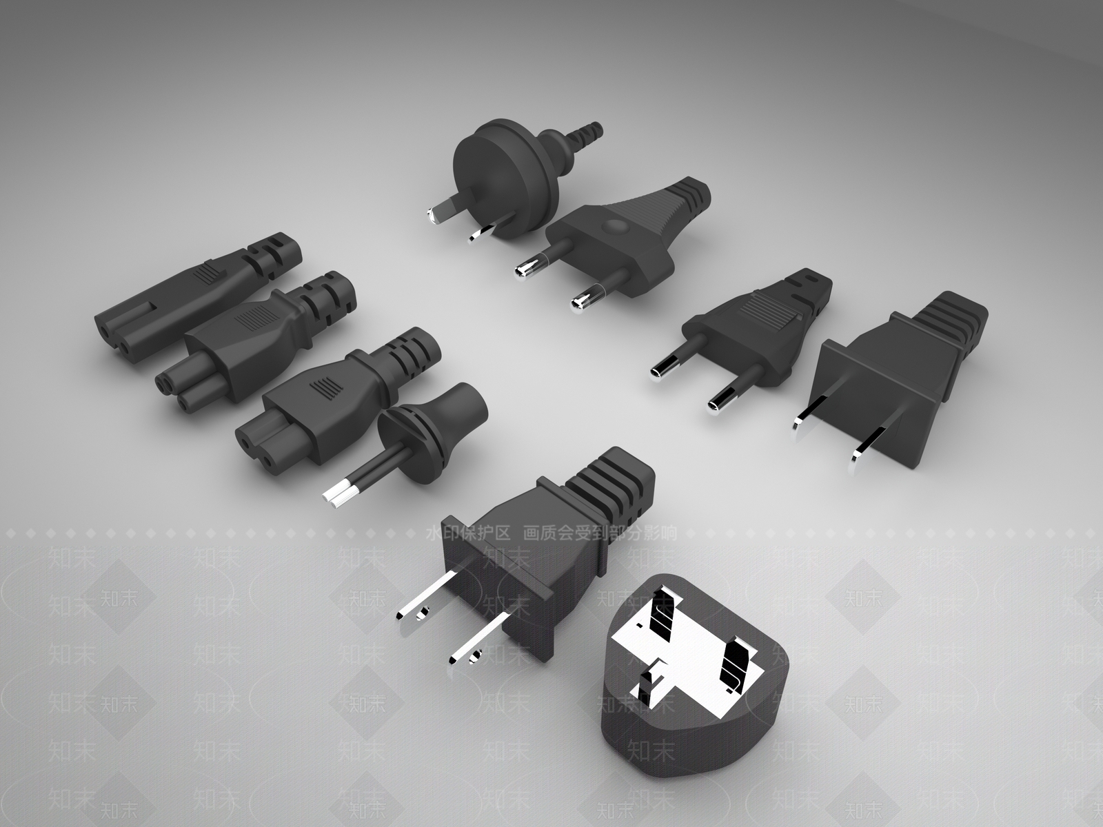 插头3D模型下载【ID:1147655118】