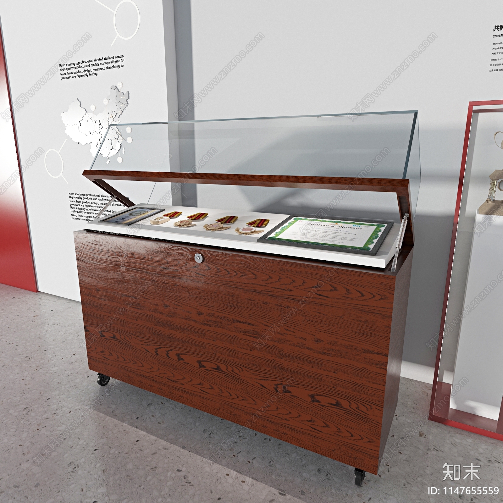 中式珠宝展柜3D模型下载【ID:1147655559】