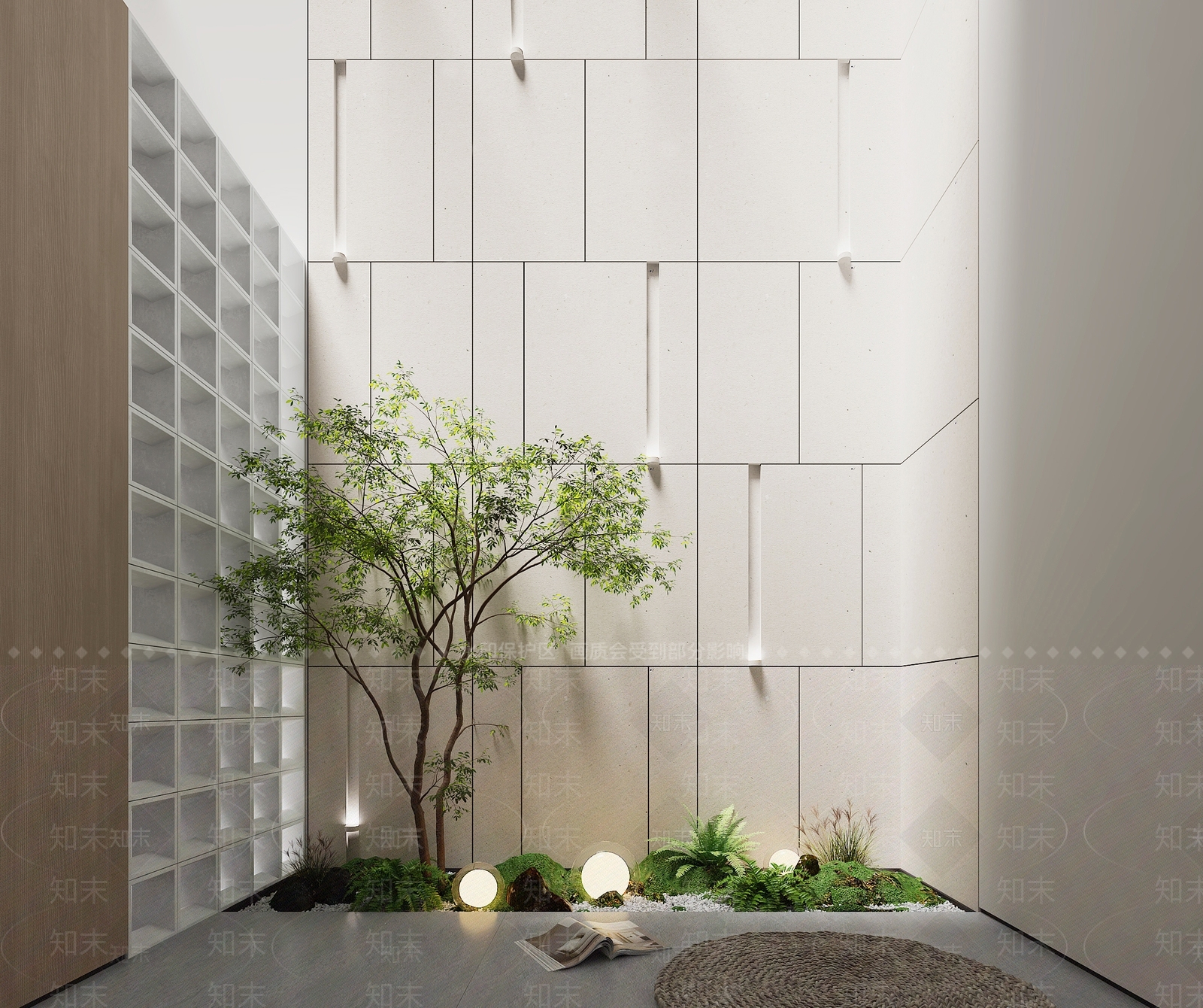 现代室内景观造景3D模型下载【ID:1147655704】