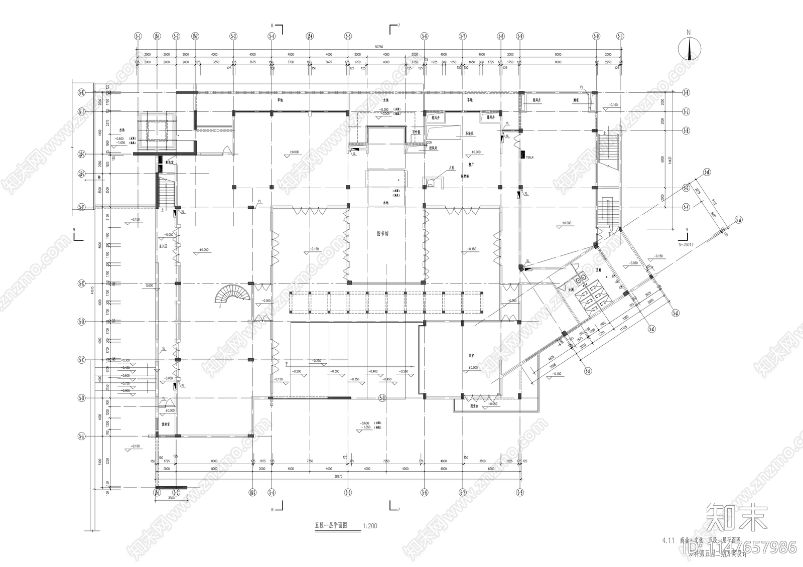 商业文化城建筑cad施工图下载【ID:1147657986】