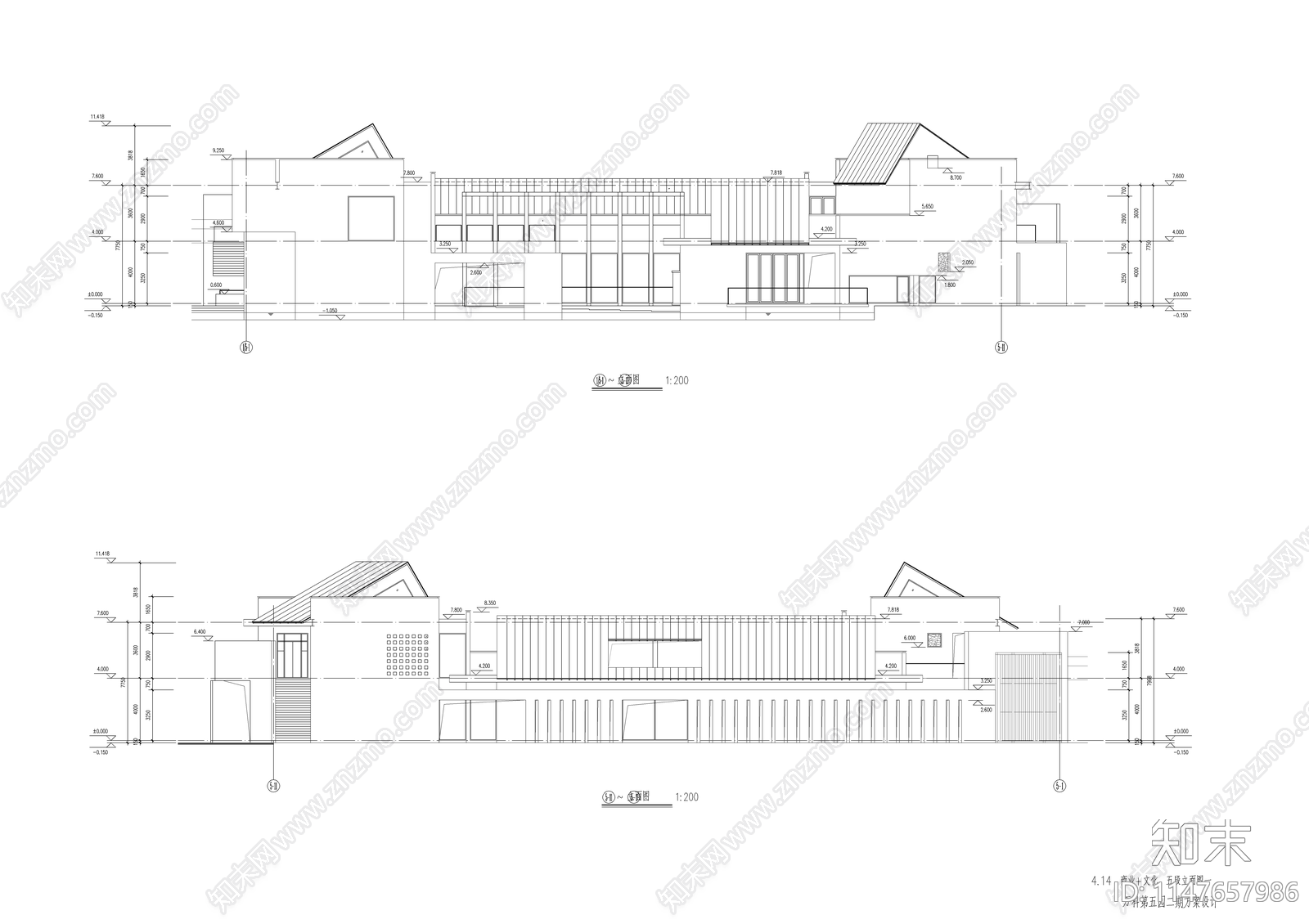 商业文化城建筑cad施工图下载【ID:1147657986】