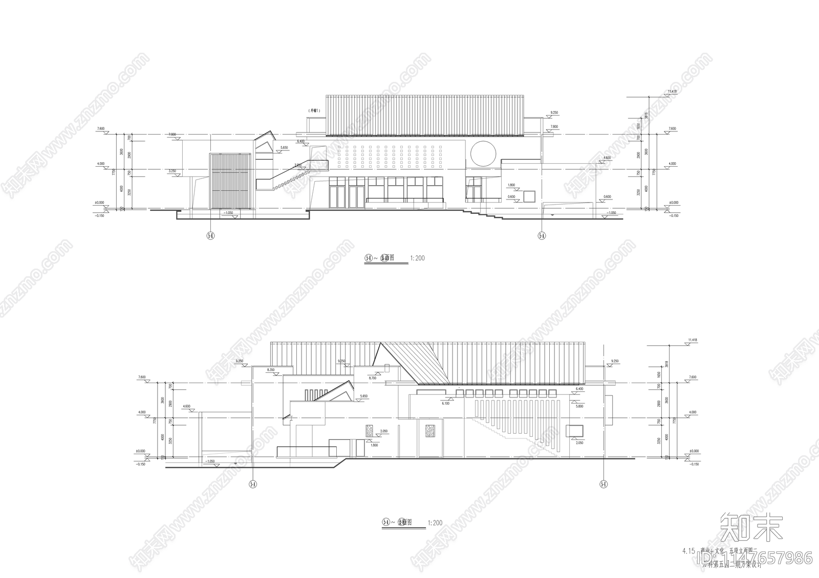 商业文化城建筑cad施工图下载【ID:1147657986】