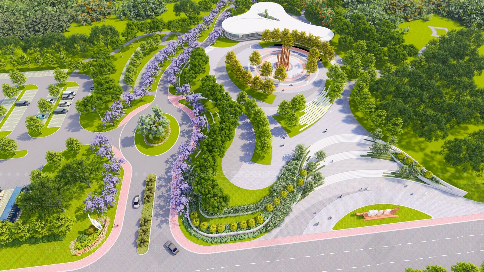 现代公园入口景观SU模型下载【ID:1147797225】