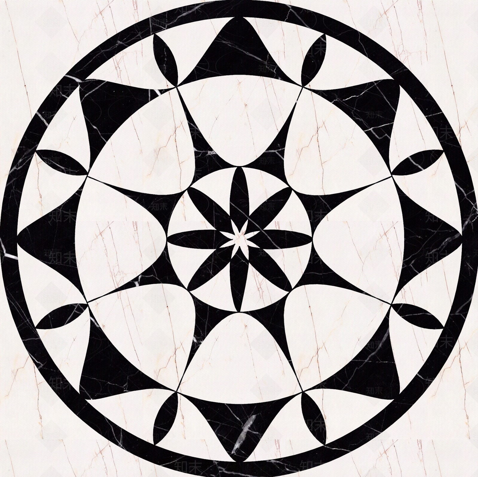 现代简约圆形石材拼花贴图下载【ID:1147662755】