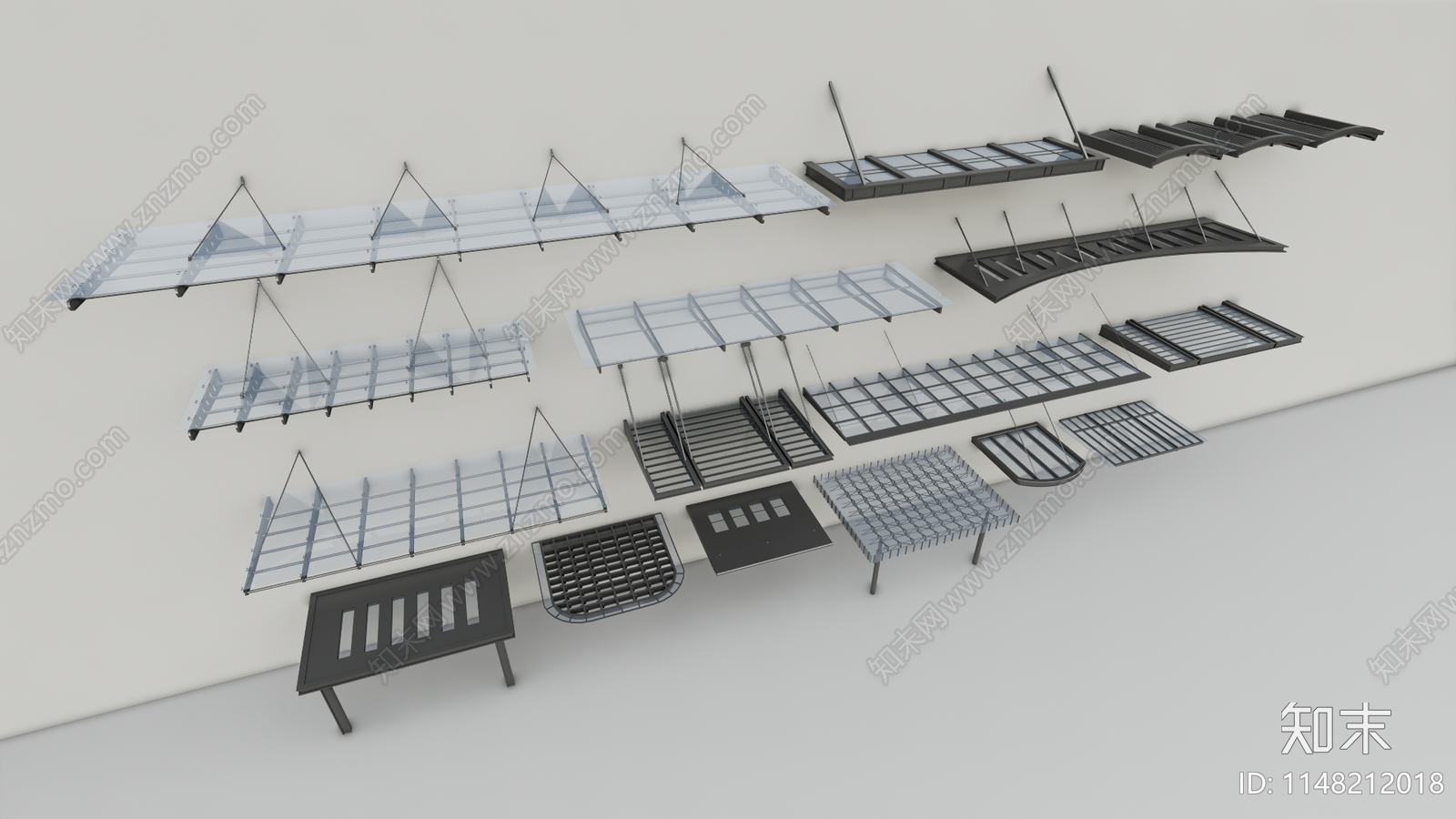 遮阳棚3D模型下载【ID:1148212018】