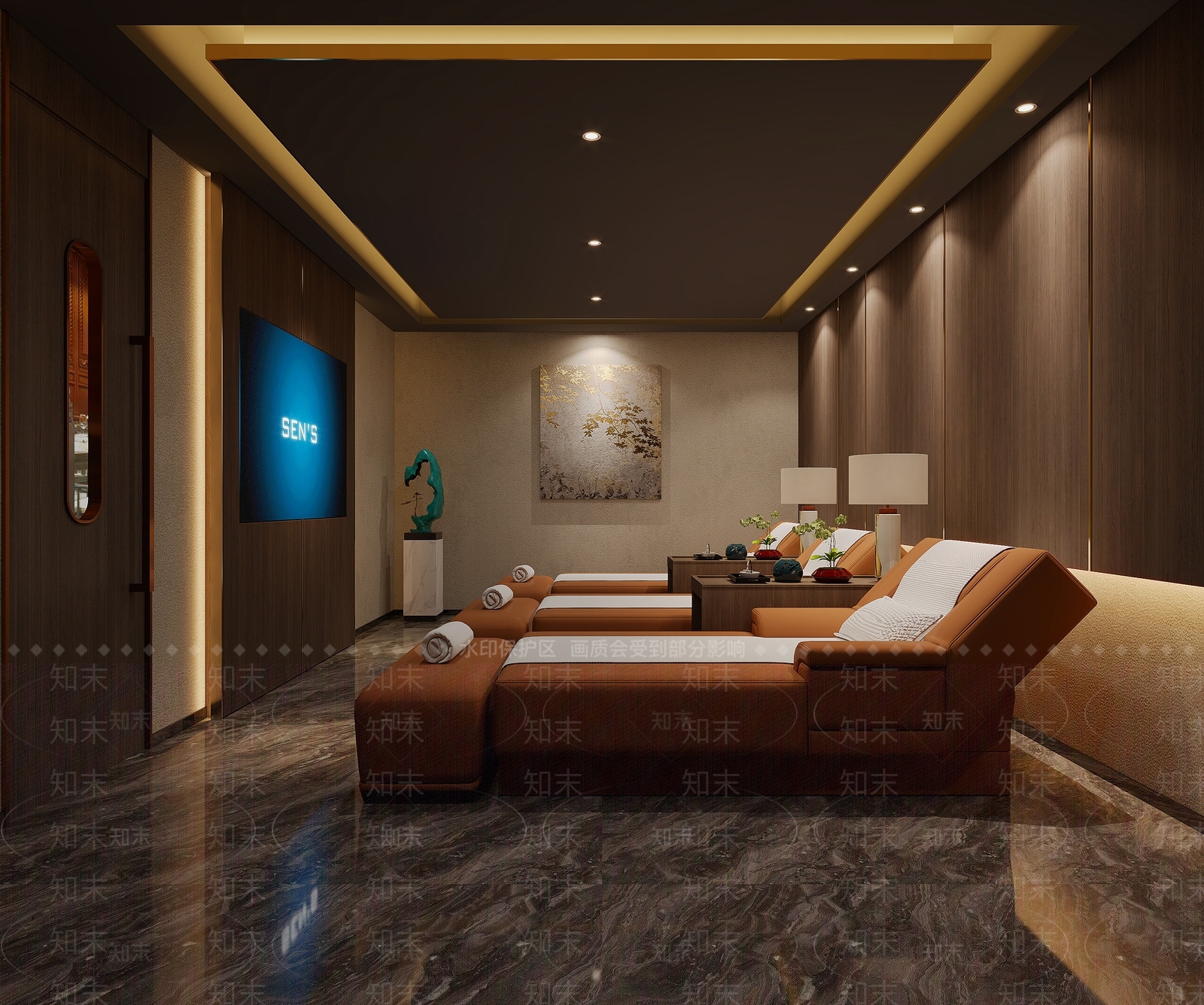 现代抑郁中心包厢3D模型下载【ID:1147669623】