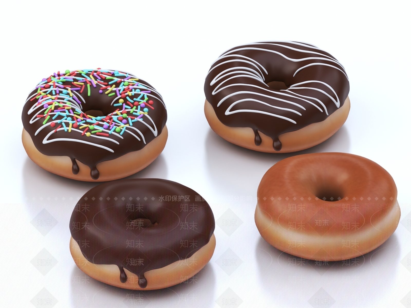 甜甜圈3D模型下载【ID:1147672836】