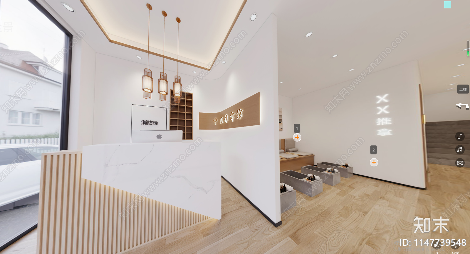 中医推拿店cad施工图下载【ID:1147739548】