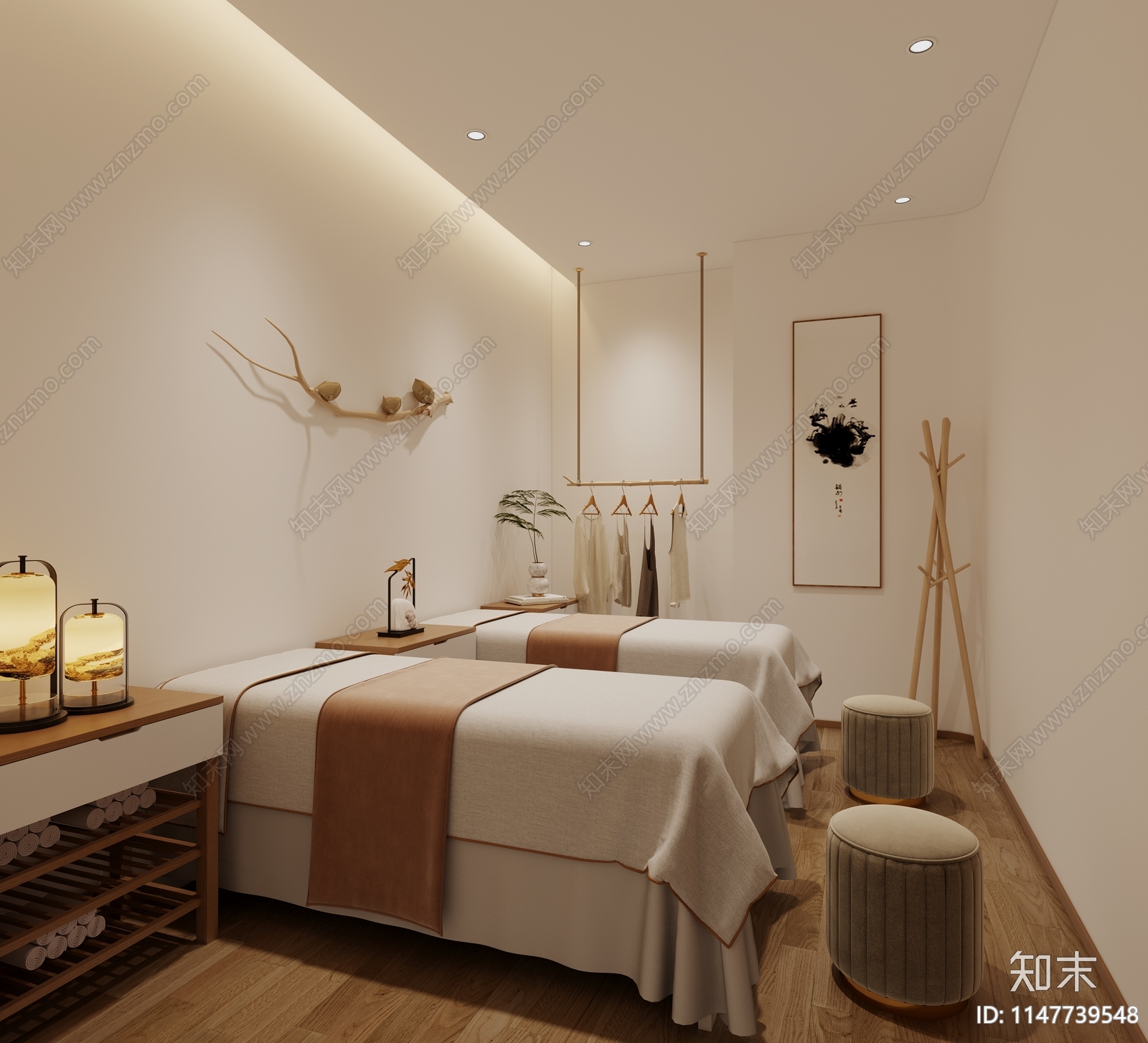 中医推拿店cad施工图下载【ID:1147739548】