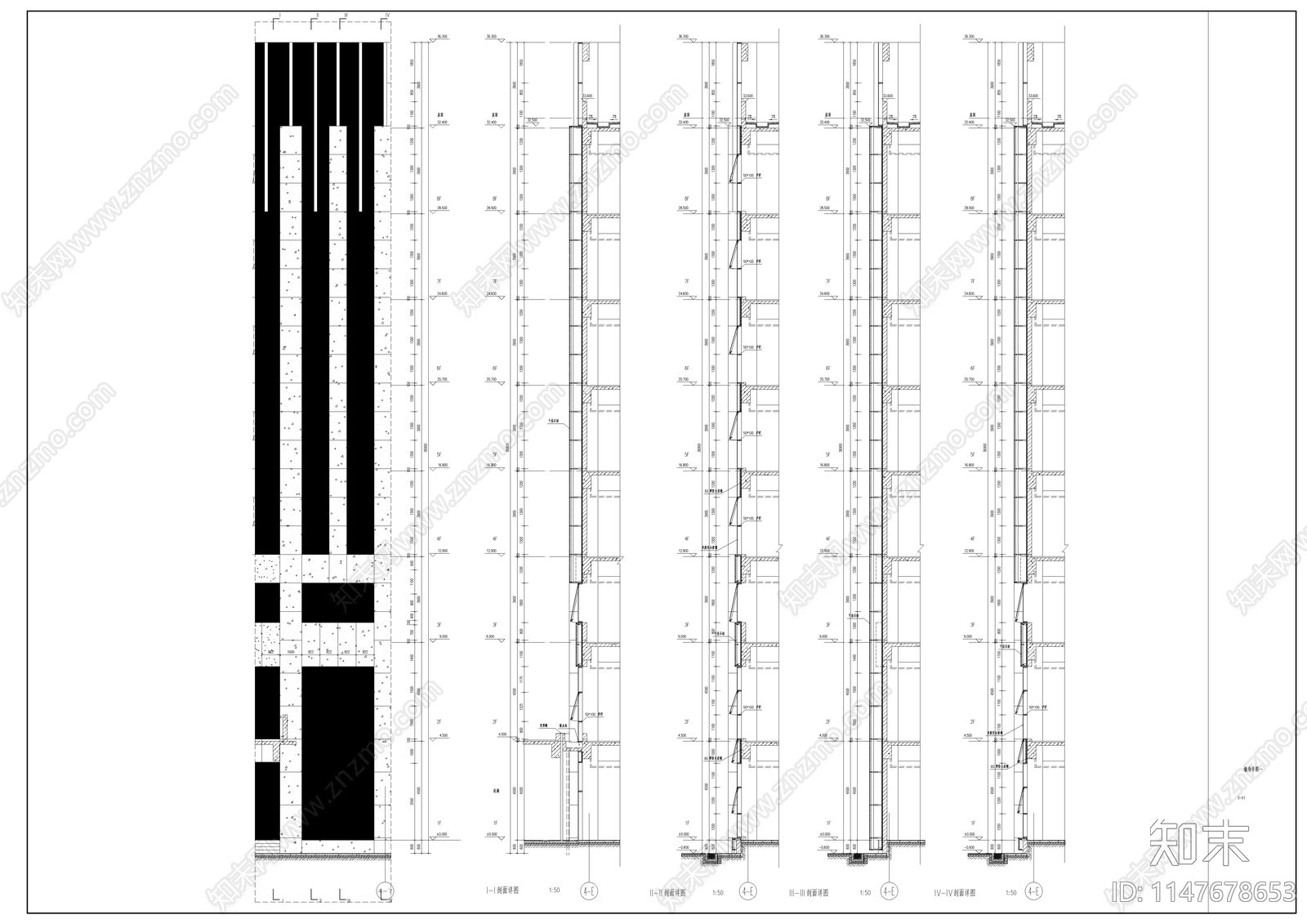 启东市档案馆建筑cad施工图下载【ID:1147678653】