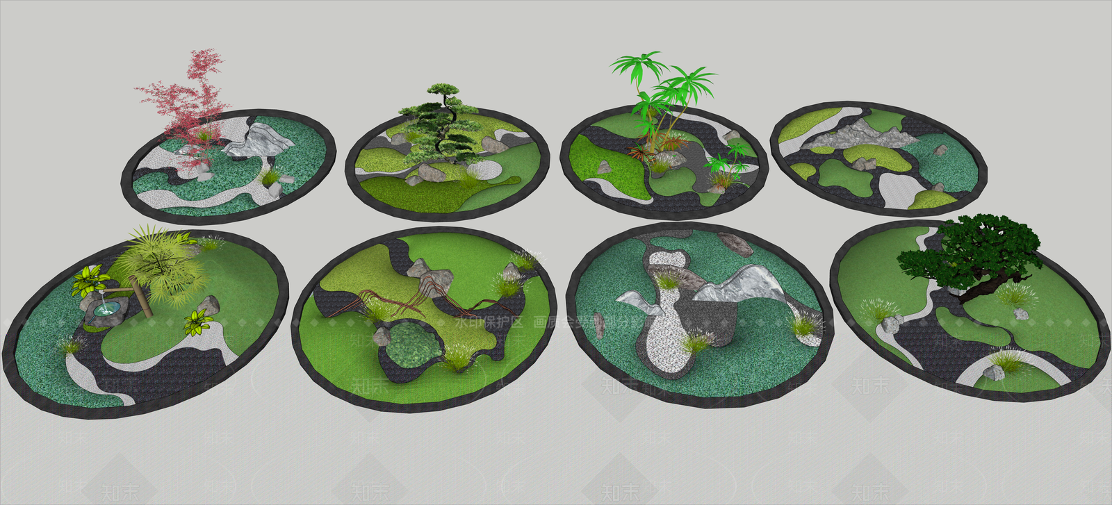 现代微地形SU模型下载【ID:1147680650】