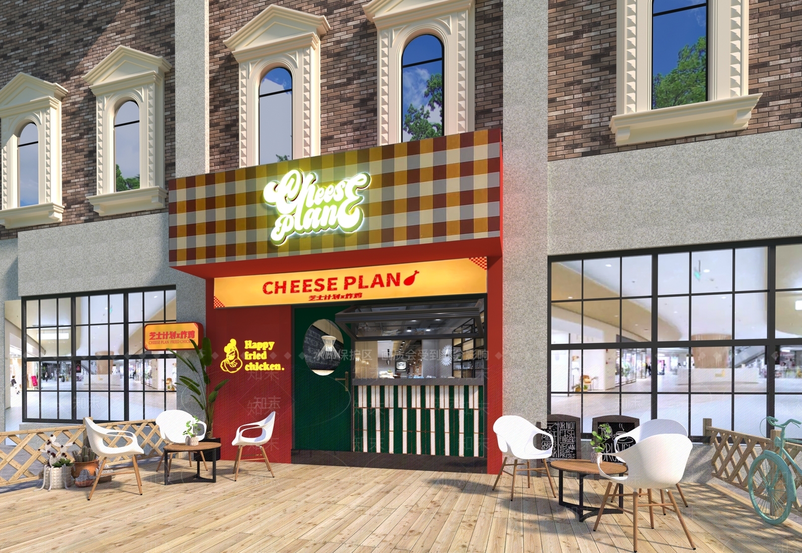 美式炸鸡店门头门面3D模型下载【ID:1147687617】