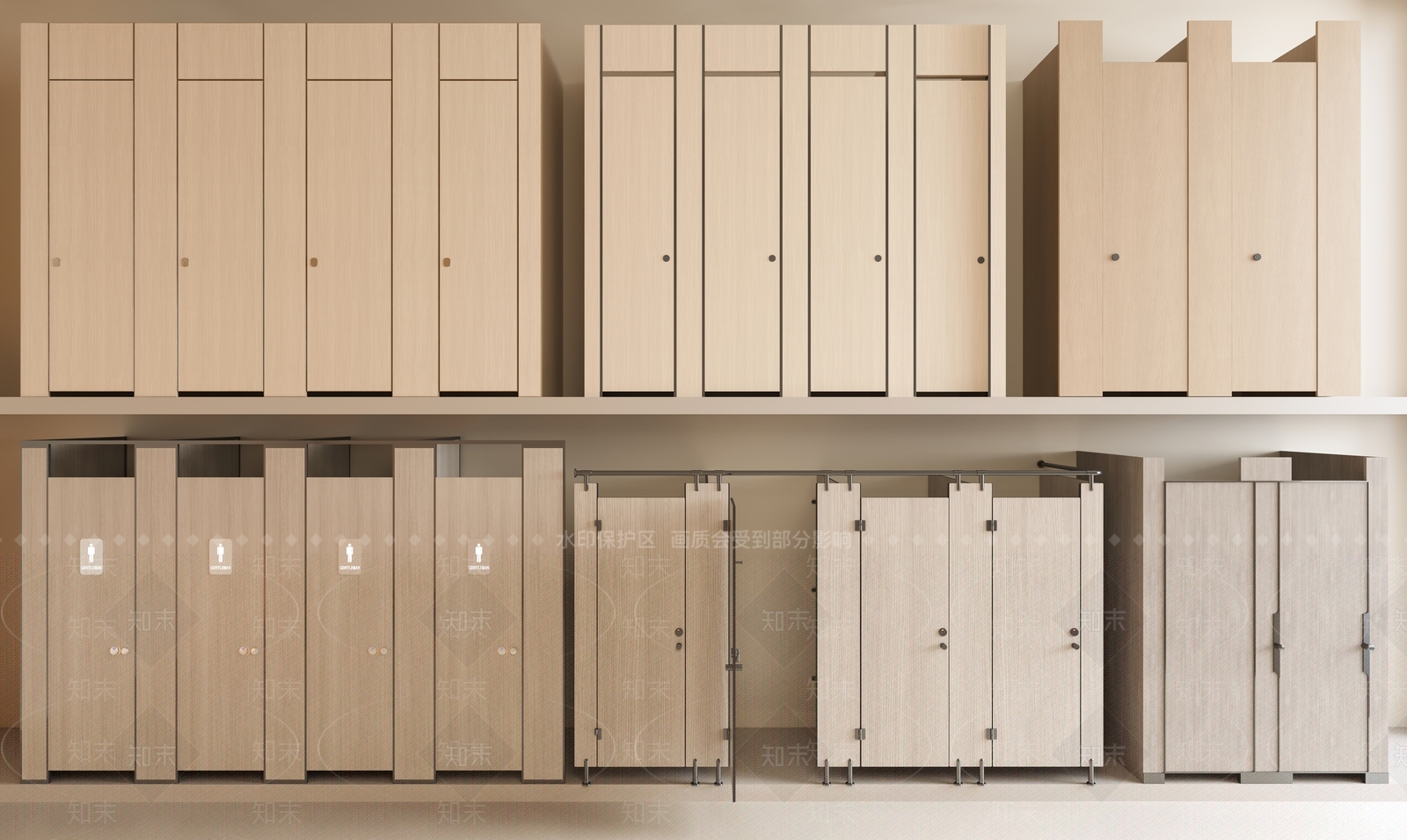 现代公共卫生间门3D模型下载【ID:1147690318】