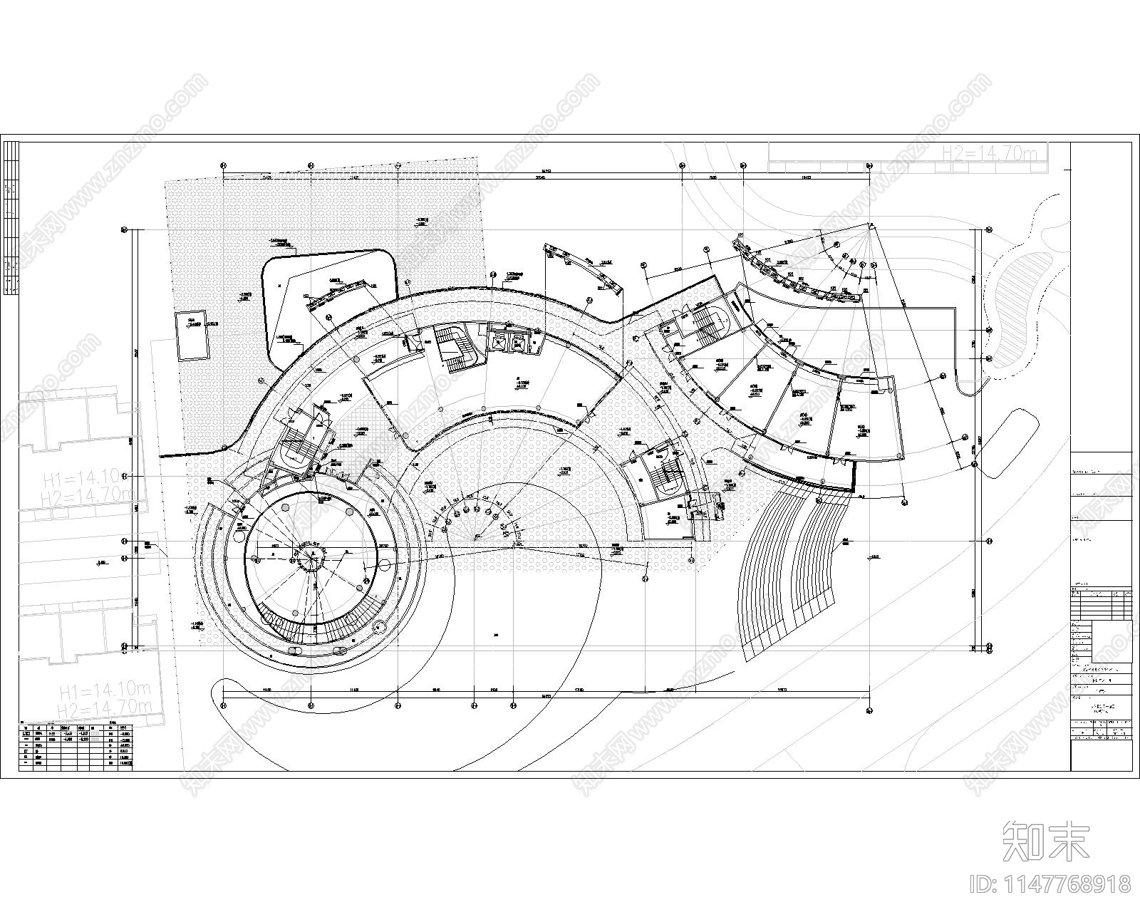 售楼处建筑施工图下载【ID:1147768918】