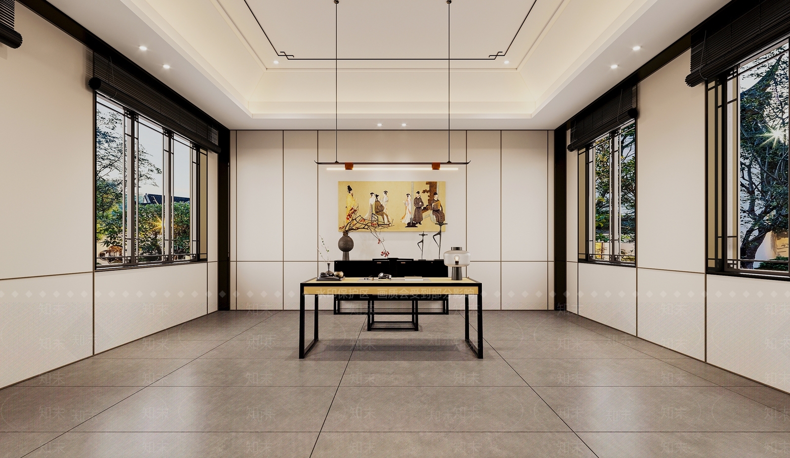 新中式会客厅3D模型下载【ID:1147694693】