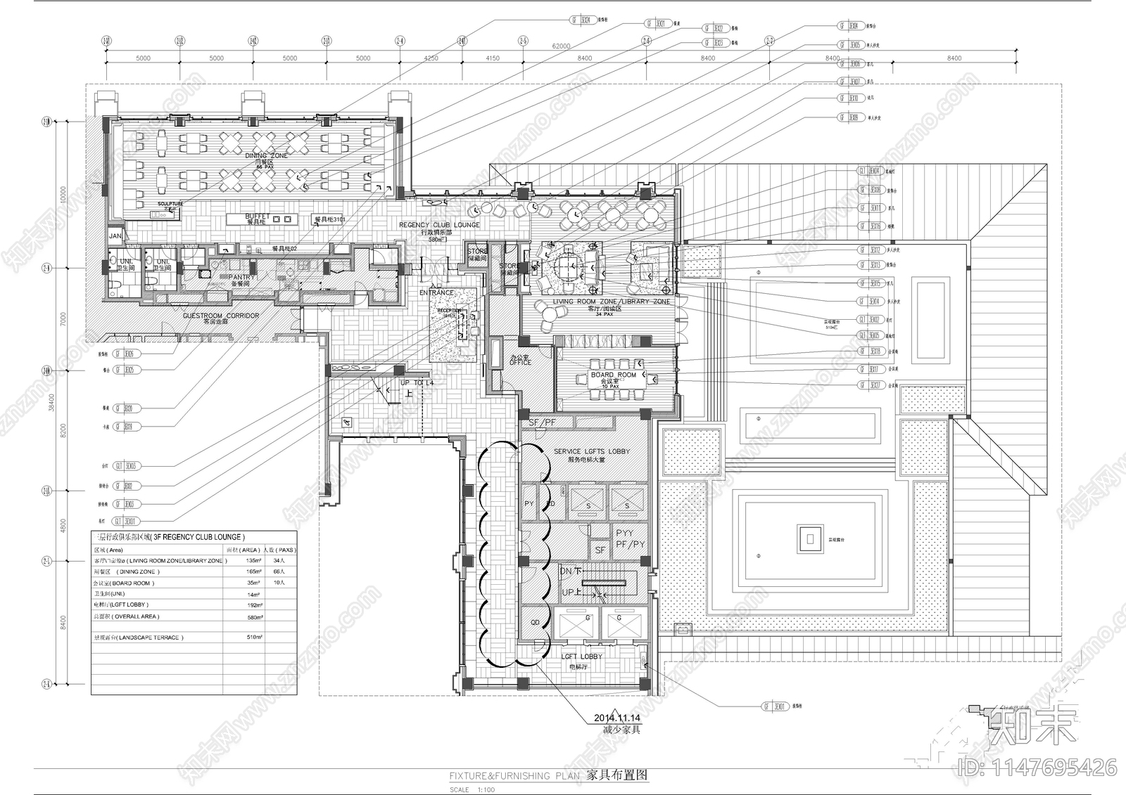 自助餐厅室内cad施工图下载【ID:1147695426】