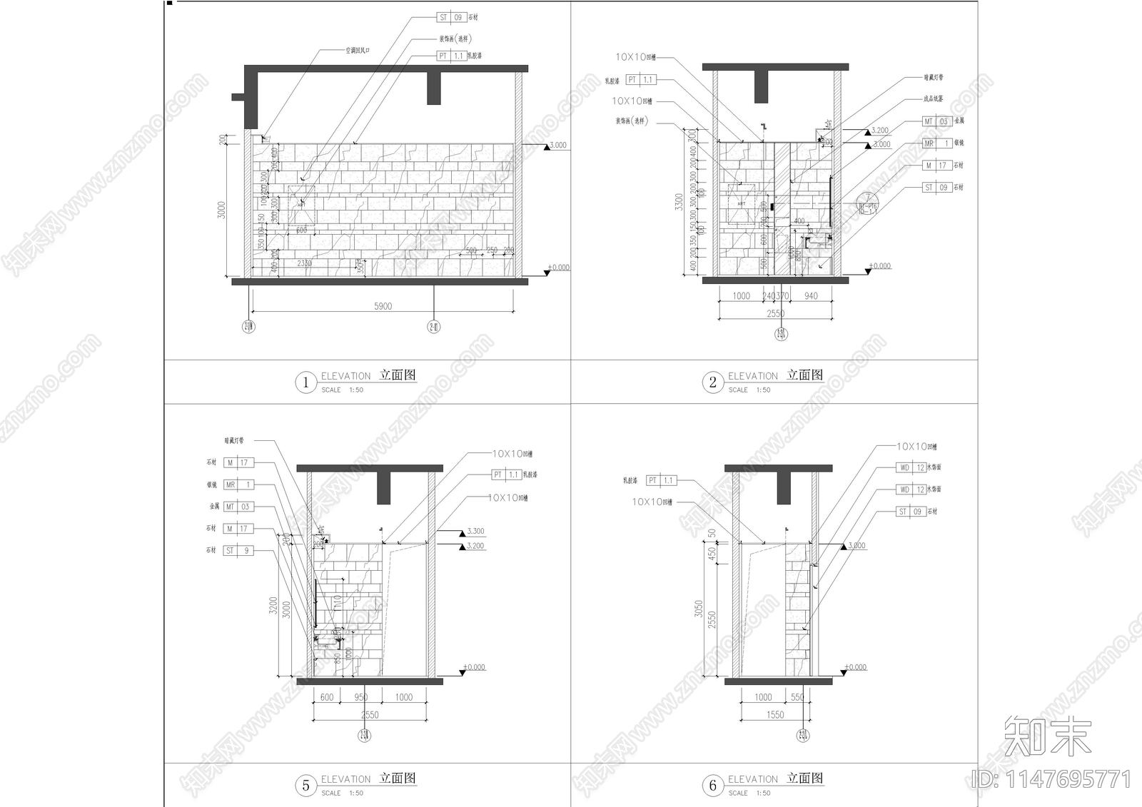 公区卫生间室内cad施工图下载【ID:1147695771】