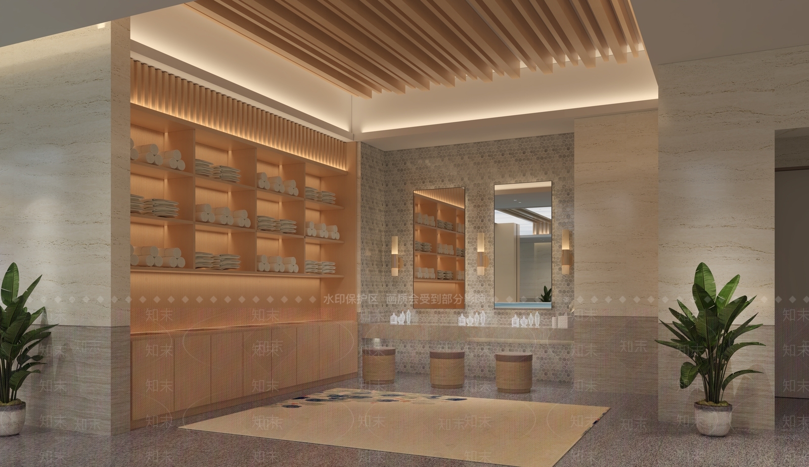 现代洗浴中心3D模型下载【ID:1147697179】