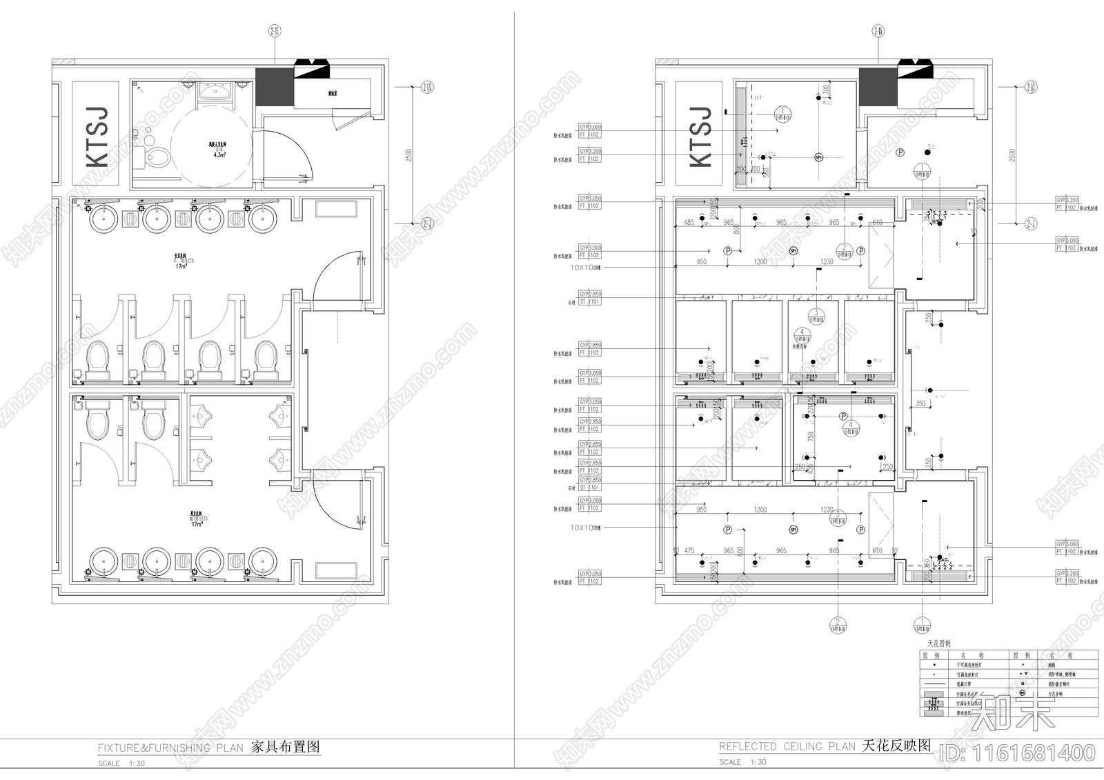 酒店卫生间cad施工图下载【ID:1161681400】