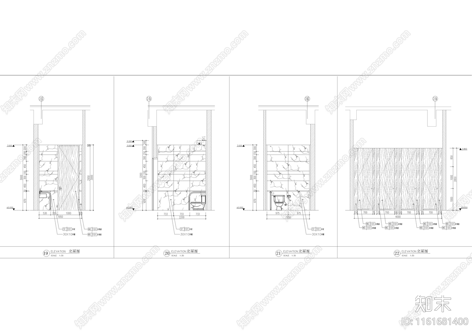 酒店卫生间cad施工图下载【ID:1161681400】