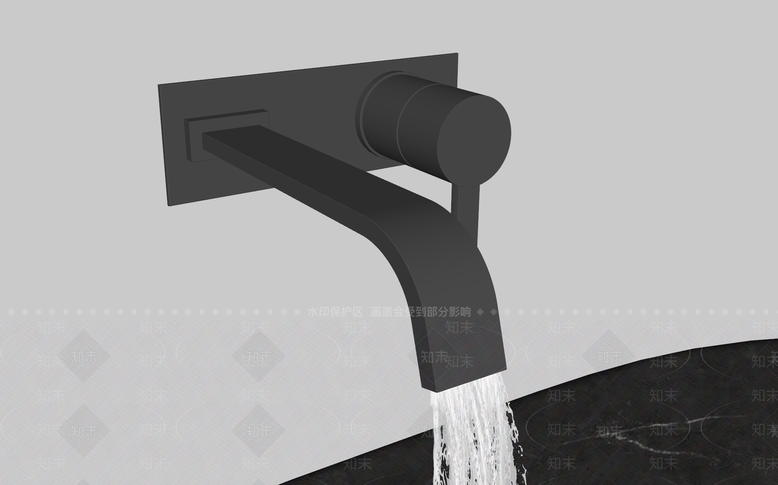 现代极简水龙头SU模型下载【ID:1147699070】