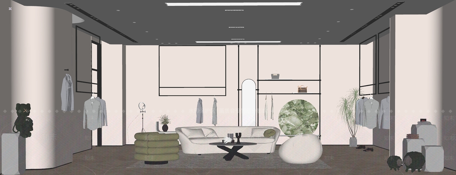 现代服装店SU模型下载【ID:1147716425】