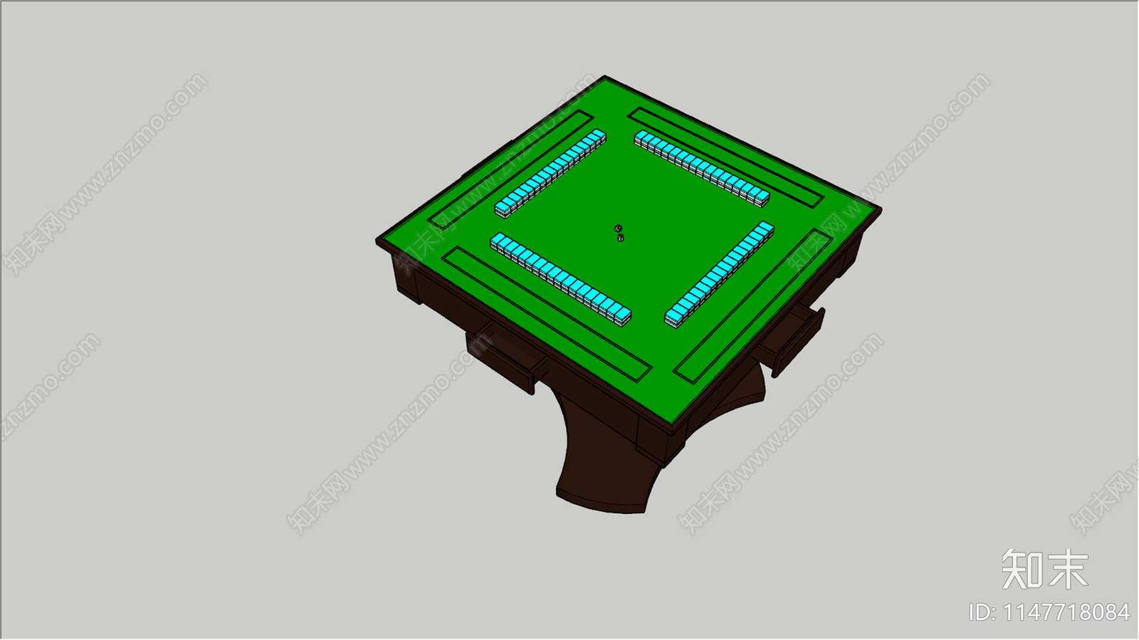 棋牌桌SU模型下载【ID:1147718084】