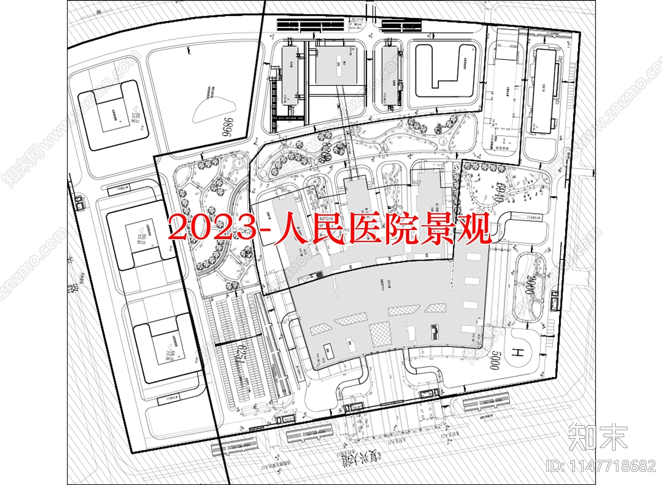 最新现代医院景观施工图下载【ID:1147718682】