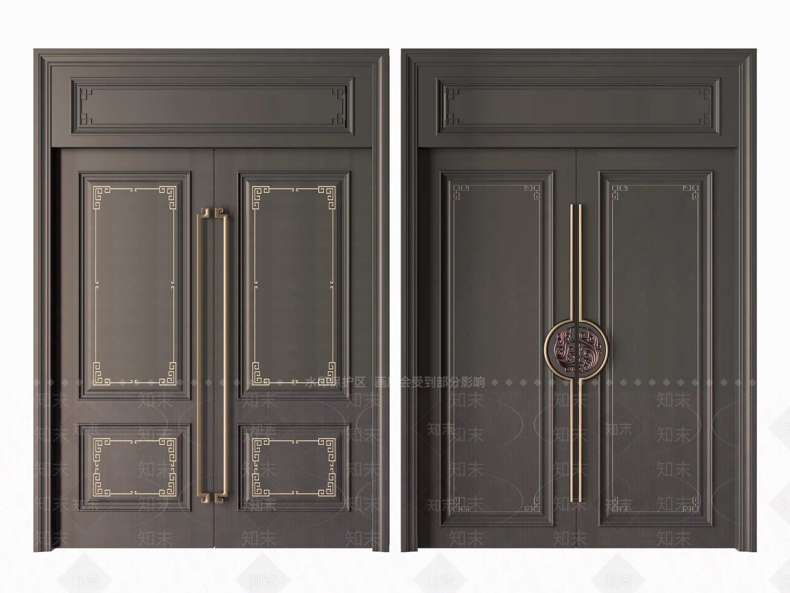新中式入户门3D模型下载【ID:1147719463】