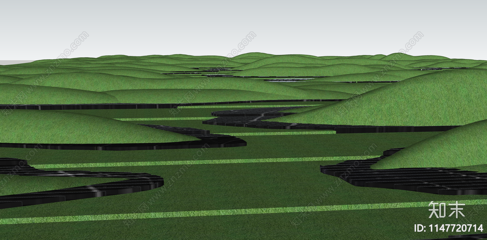 现代微地形景观SU模型下载【ID:1147720714】