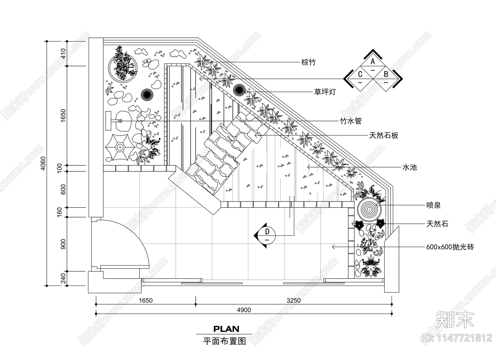 别墅屋顶阳台景观施工图下载【ID:1147721812】