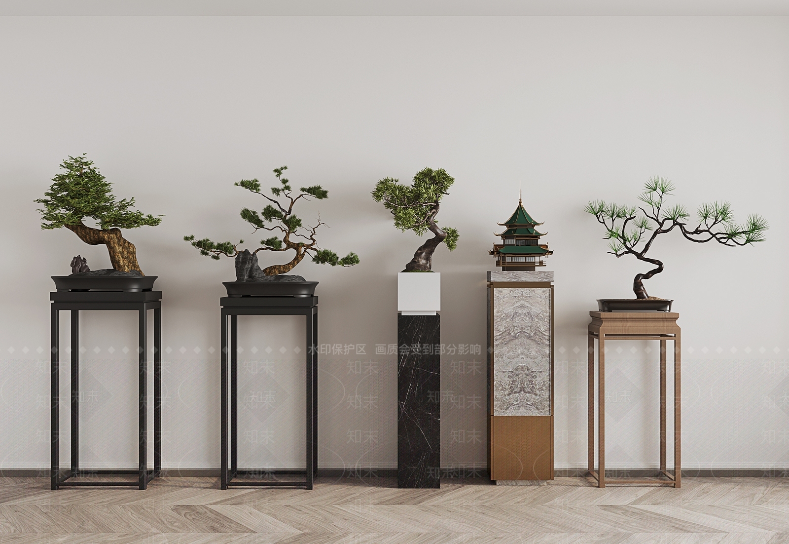 新中式盆景3D模型下载【ID:1147722995】