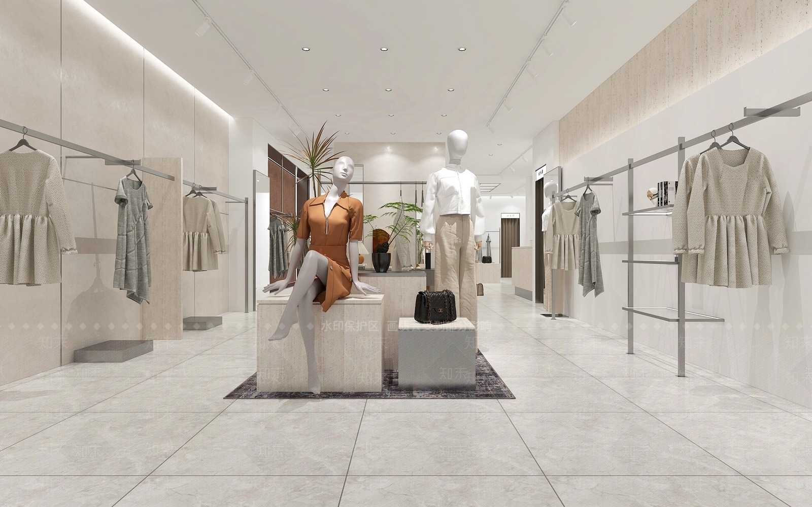 现代女装店3D模型下载【ID:1147725531】