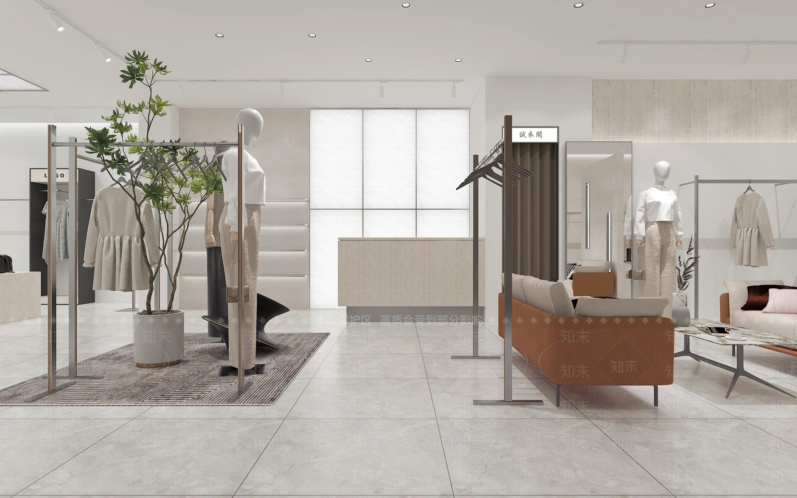 现代女装店3D模型下载【ID:1147725531】