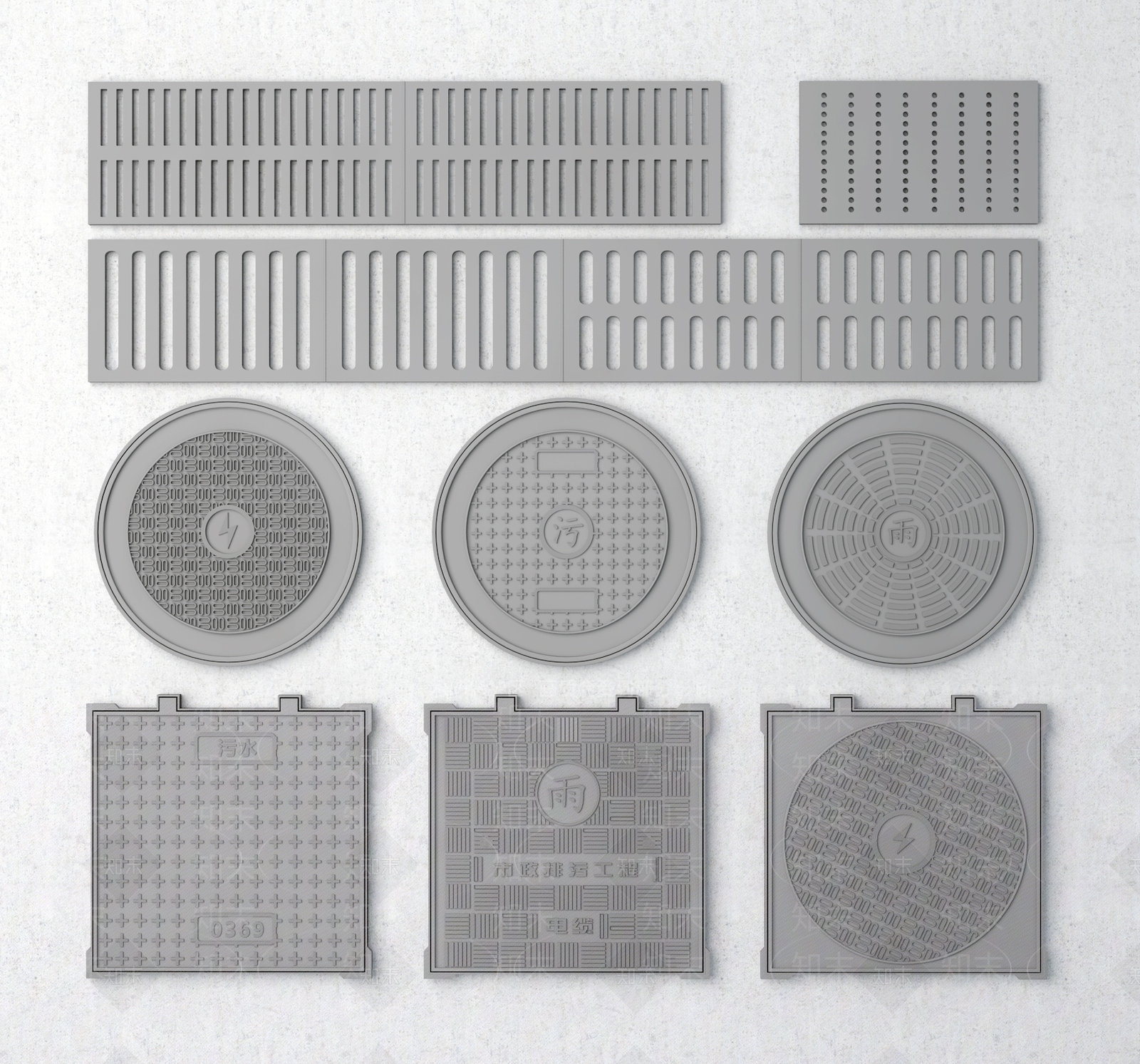 现代井盖3D模型下载【ID:1147725516】